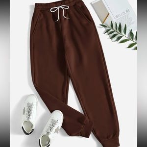 Brown Jogger Sweatpants Shein